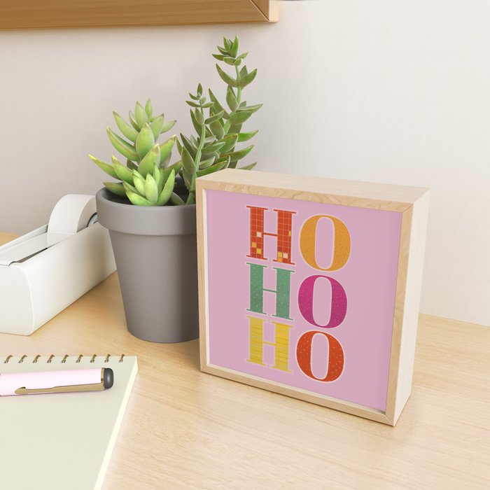 HO HO HO Festive Letters Mini Art Print Gallery Image 2