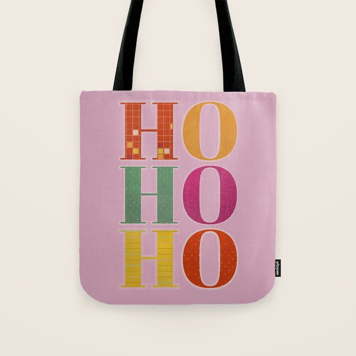 HO HO HO Festive Letters Tote Bag Gallery Image 1