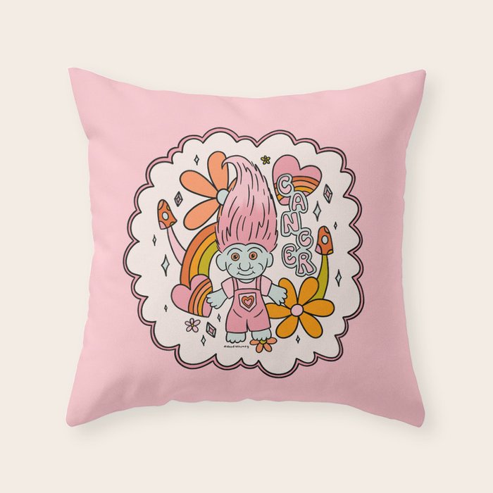 Cancer Troll Throw Pillow Gallery Image 6