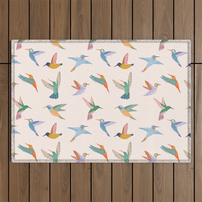 Hummingbirds Outdoor Rug Gallery Image 1