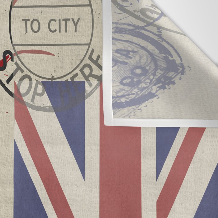 London Great Britain Big Ben Flag Collage Wall Tapestry Gallery Image 3