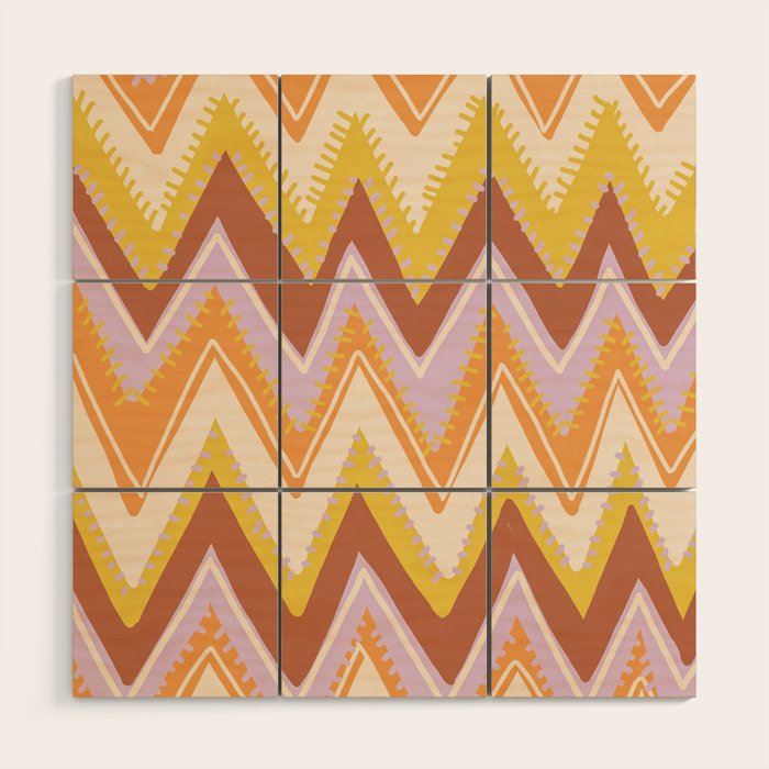 Happy zigzag Wood Wall Art Gallery Image 1