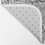 Houston White Map Bath Mat Gallery Image 2