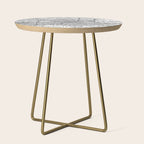 Houston White Map Side Table Gallery Image 1