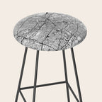 Houston White Map Stool Gallery Image 2