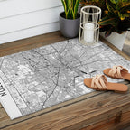 Houston White Map Outdoor Rug Gallery Image 2