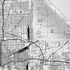 Houston White Map Wall Tapestry Gallery Image 3