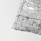 Houston White Map Pillow Sham Gallery Image 4