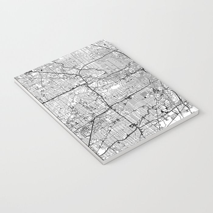Houston White Map Notebook Gallery Image 3