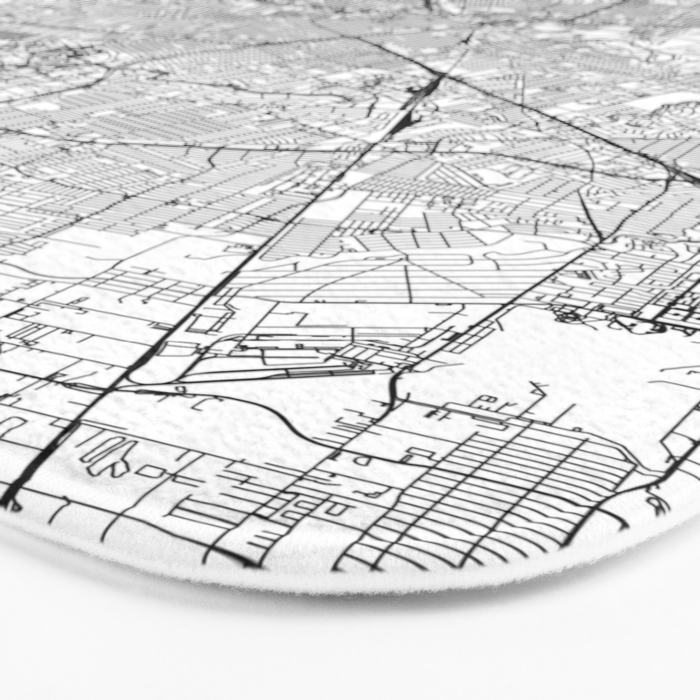 Houston White Map Bath Mat Gallery Image 3