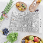 Houston White Map Cutting Board Gallery Image 2