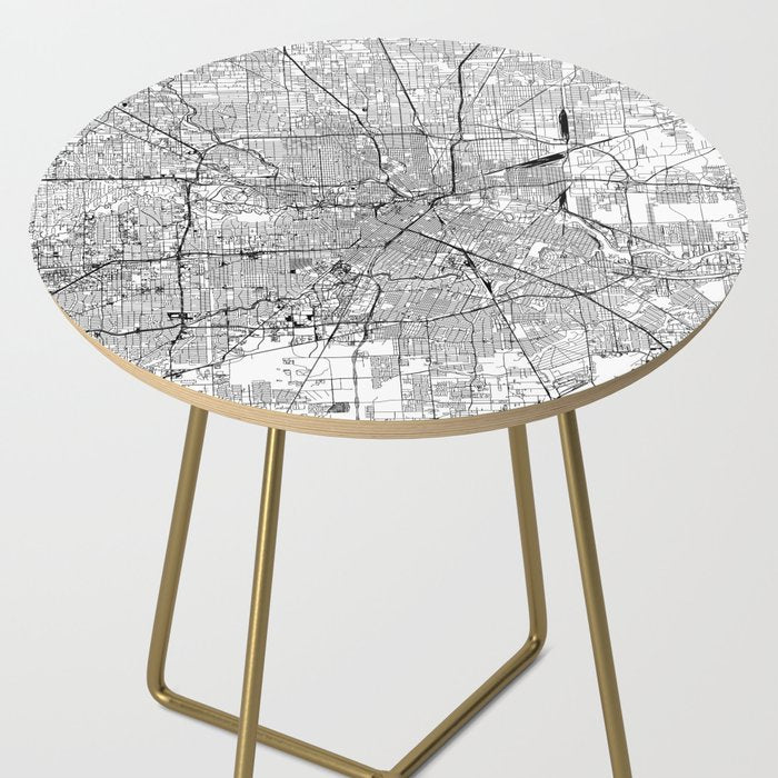 Houston White Map Side Table Gallery Image 2