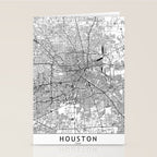 Houston White Map Stationery Card Gallery Image 2
