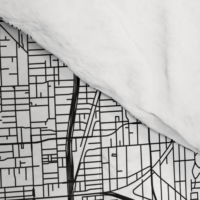 Houston White Map Comforter Gallery Image 4