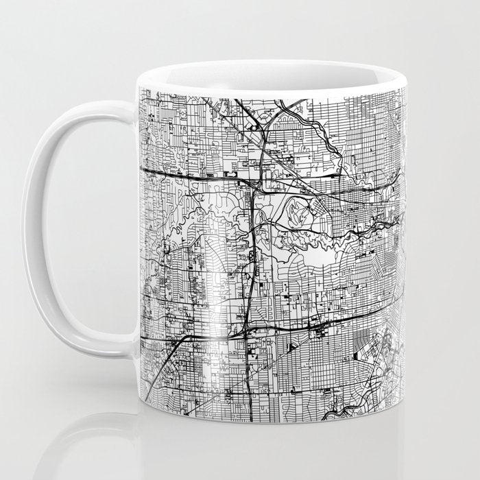 Houston White Map Coffee Mug Gallery Image 3
