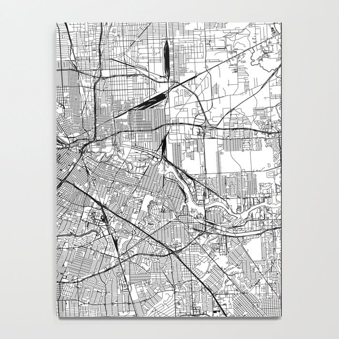 Houston White Map Notebook Gallery Image 4