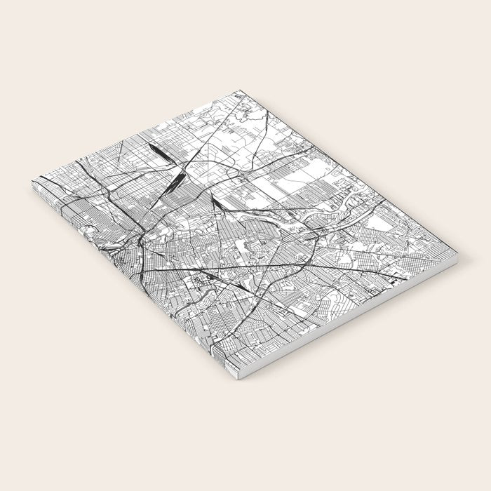 Houston White Map Notebook Gallery Image 1