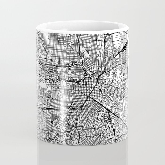 Houston White Map Coffee Mug Gallery Image 4