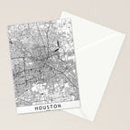 Houston White Map Stationery Card Gallery Image 2