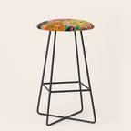 Maximalist Jungle Tiger Cheetah Leopard and Jaguar Stool Gallery Image 1