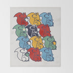 Colorful Squirrels Throw Blanket Gallery Image 2