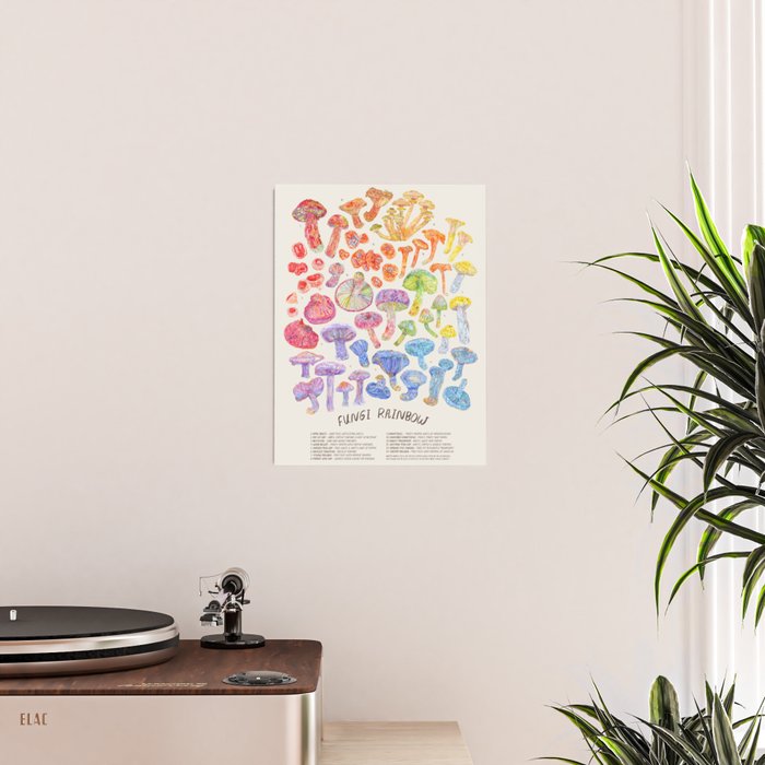 Wild Mushroom Rainbow - Neutral Poster Gallery Image 2