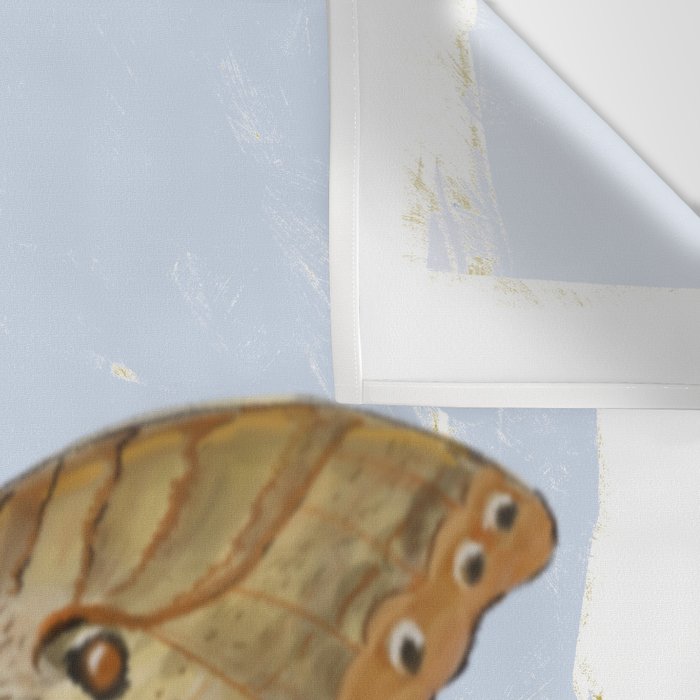 Vintage Butterfly Moth Owl on Soft Sky  Wall Tapestry Gallery Image 3