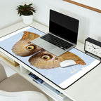Vintage Butterfly Moth Owl on Soft Sky  Desk Mat Gallery Image 2