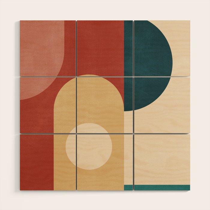Geometric Shapes 84 Wood Wall Art Gallery Image 1