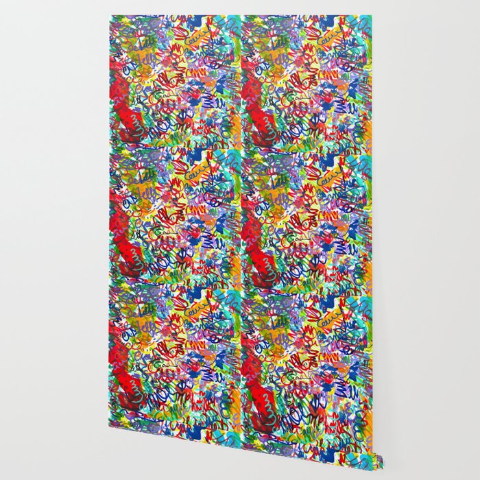 Urban Graffiti Pattern Art Made With Ink and Pen Wallpaper Gallery Image 2