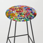 Urban Graffiti Pattern Art Made With Ink and Pen Stool Gallery Image 2