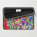 Urban Graffiti Pattern Art Made With Ink and Pen Laptop Sleeve Gallery Image 2