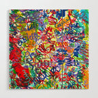 Urban Graffiti Pattern Art Made With Ink and Pen Wood Wall Art Gallery Image 1