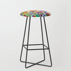 Urban Graffiti Pattern Art Made With Ink and Pen Stool Gallery Image 1
