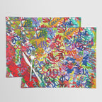 Urban Graffiti Pattern Art Made With Ink and Pen Placemat Gallery Image 1