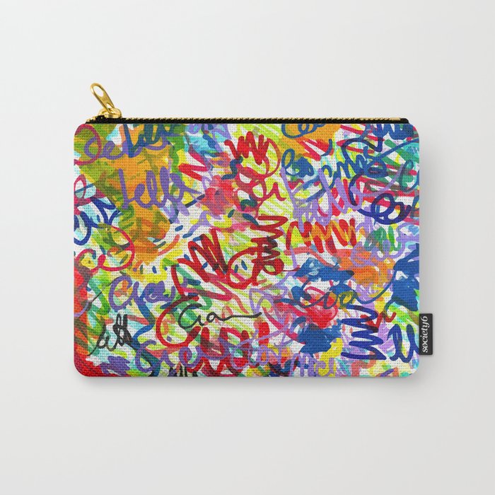 Urban Graffiti Pattern Art Made With Ink and Pen Carry All Pouch Gallery Image 1