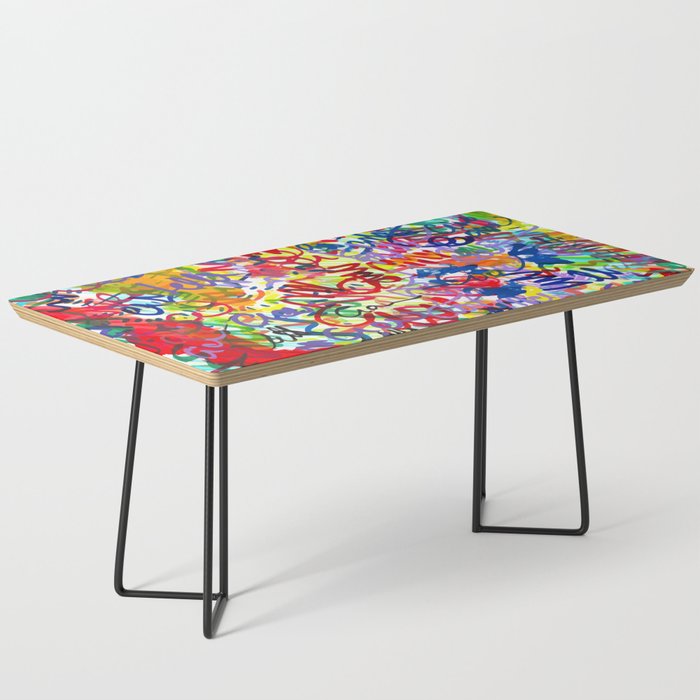 Urban Graffiti Pattern Art Made With Ink and Pen Coffee Table Gallery Image 1