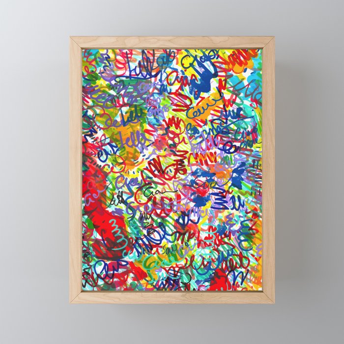 Urban Graffiti Pattern Art Made With Ink and Pen Mini Art Print Gallery Image 1