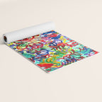 Urban Graffiti Pattern Art Made With Ink and Pen Yoga Mat Gallery Image 2