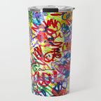 Urban Graffiti Pattern Art Made With Ink and Pen Travel Mug Gallery Image 1