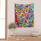 Urban Graffiti Pattern Art Made With Ink and Pen Wall Tapestry Gallery Image 2