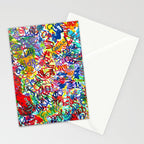 Urban Graffiti Pattern Art Made With Ink and Pen Stationery Card Gallery Image 2