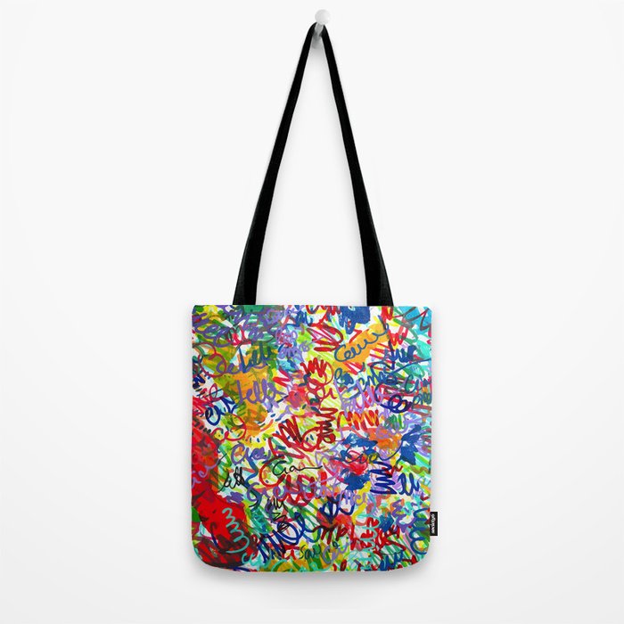 Urban Graffiti Pattern Art Made With Ink and Pen Tote Bag Gallery Image 2