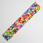 Urban Graffiti Pattern Art Made With Ink and Pen Table Runner Gallery Image 3