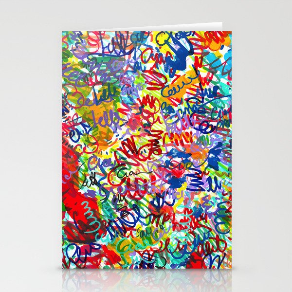 Urban Graffiti Pattern Art Made With Ink and Pen Stationery Card Gallery Image 2