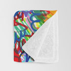 Urban Graffiti Pattern Art Made With Ink and Pen Throw Blanket Gallery Image 3