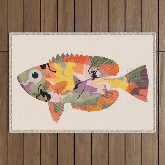 Tropical fish II Outdoor Rug Gallery Image 1