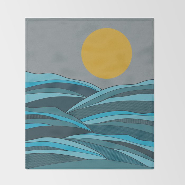 The ocean, waves and sun Throw Blanket Gallery Image 2