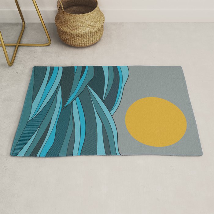 The ocean, waves and sun Rug Gallery Image 1