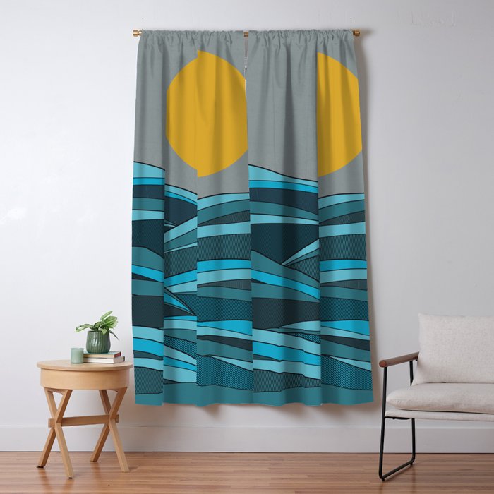 The ocean, waves and sun Window Curtain Gallery Image 1